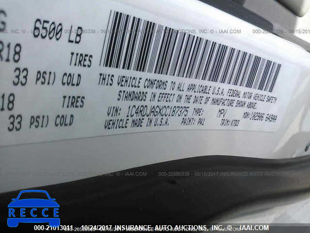 2012 Dodge Durango 1C4RDJAGXCC187375 Bild 8