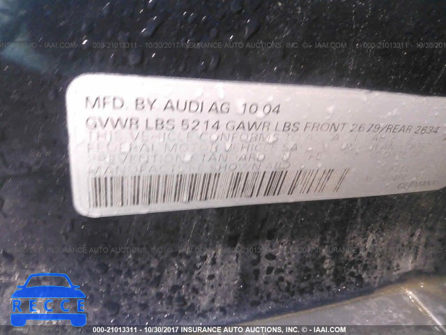 2005 AUDI A6 3.2 QUATTRO WAUDG74F45N060083 зображення 8