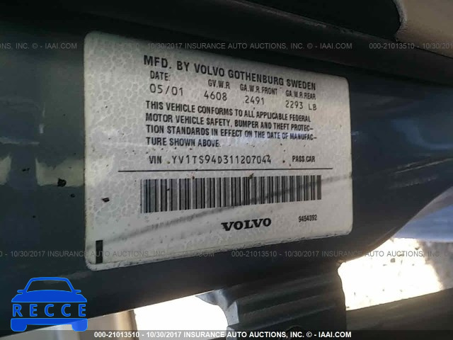 2001 Volvo S80 YV1TS94D311207044 image 8