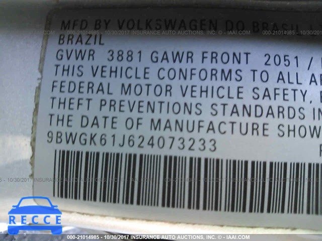 2002 Volkswagen Golf GLS 9BWGK61J624073233 image 8
