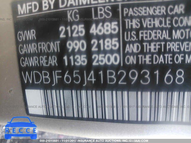 2001 Mercedes-benz E 320 WDBJF65J41B293168 image 8