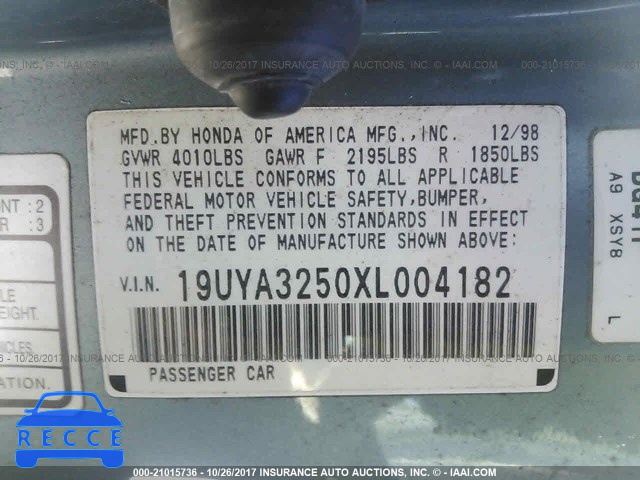 1999 Acura 2.3CL 19UYA3250XL004182 image 8