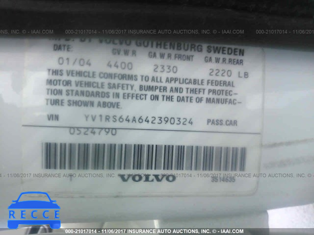 2004 Volvo S60 YV1RS64A642390324 image 8