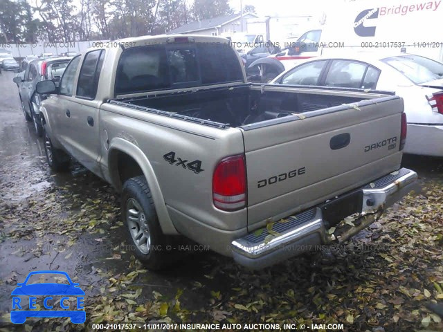 2003 DODGE DAKOTA QUAD SLT 1D7HG48N93S346794 image 2