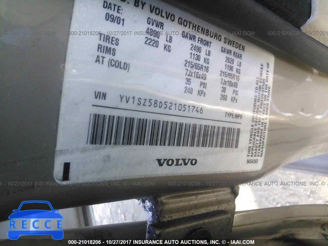 2002 Volvo V70 YV1SZ58D521051746 image 8