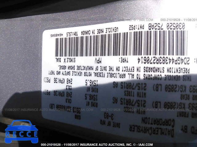 2003 DODGE CARAVAN SE 1D4GP25393B179207 image 8