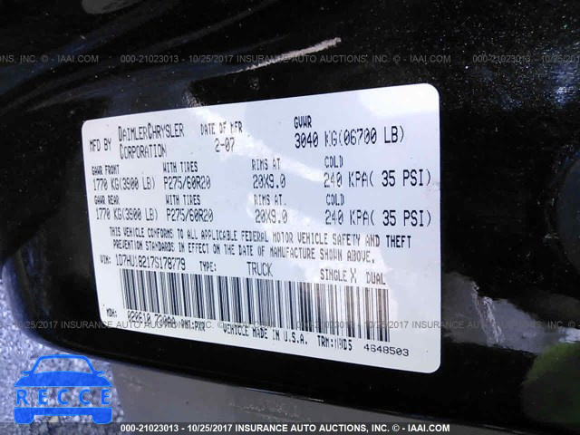 2007 Dodge RAM 1500 ST/SLT 1D7HU18217S178779 зображення 8