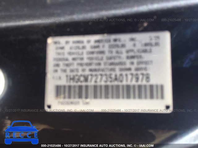 2005 Honda Accord 1HGCM72735A017978 image 8