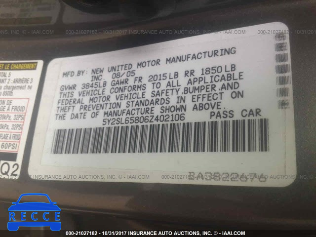 2006 PONTIAC VIBE 5Y2SL65806Z402106 image 8