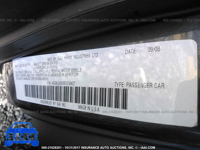 2009 Subaru Legacy 2.5I LIMITED 4S3BL626X97219427 image 8