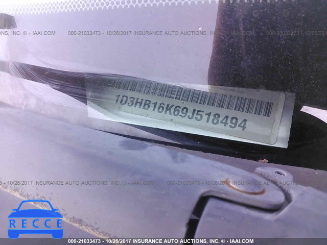 2009 Dodge RAM 1500 1D3HB16K69J518494 зображення 8