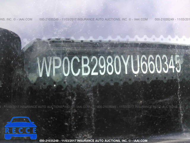 2000 Porsche Boxster S WP0CB2980YU660345 зображення 8