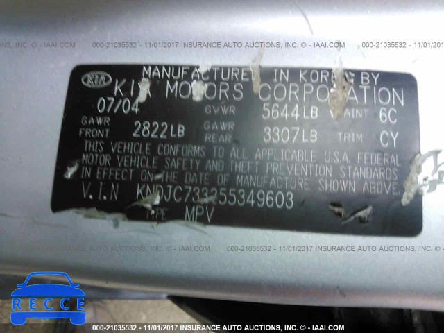 2005 KIA Sorento EX/LX KNDJC733255349603 image 8