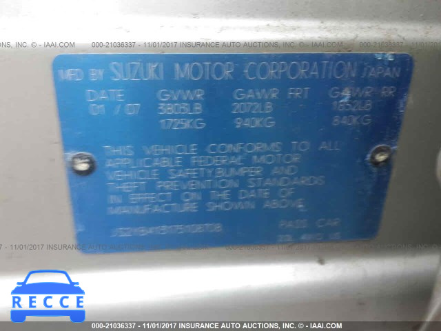 2007 Suzuki SX4 JS2YB413175108708 Bild 8