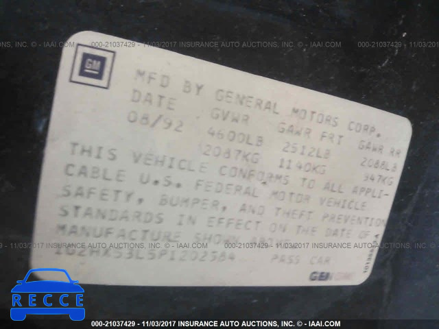 1993 Pontiac Bonneville SE 1G2HX53L5P1202584 зображення 8