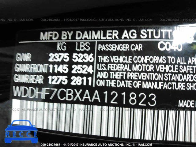 2010 Mercedes-benz E 550 WDDHF7CBXAA121823 image 8