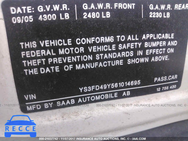 2006 Saab 9-3 YS3FD49Y561014695 image 8