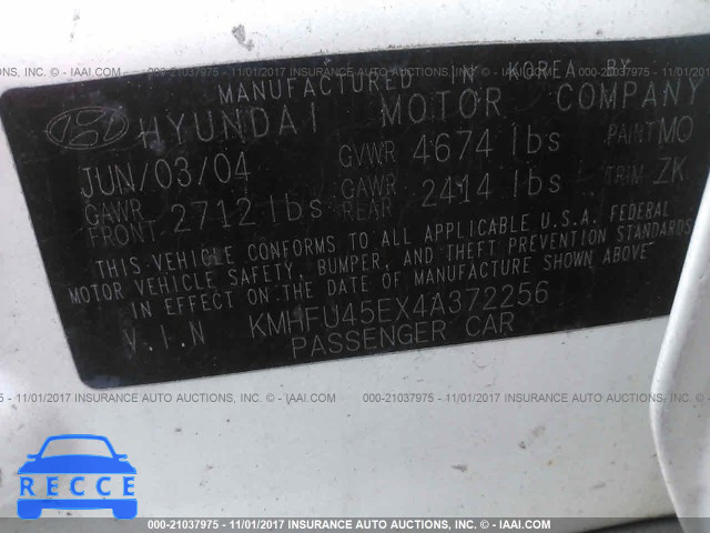 2004 Hyundai XG 350 KMHFU45EX4A372256 image 8