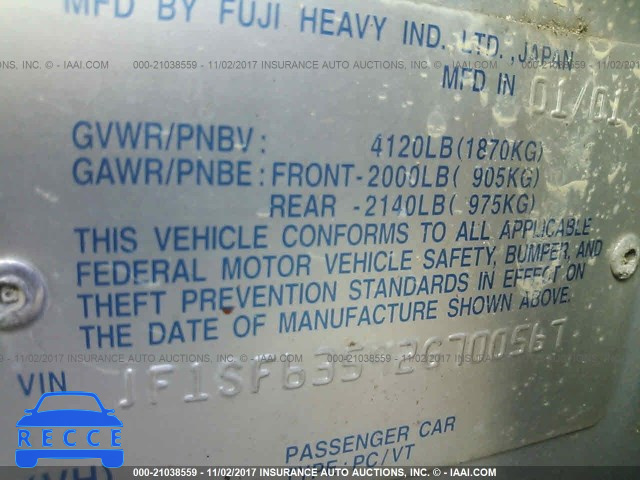 2002 Subaru Forester JF1SF63592G700567 image 8