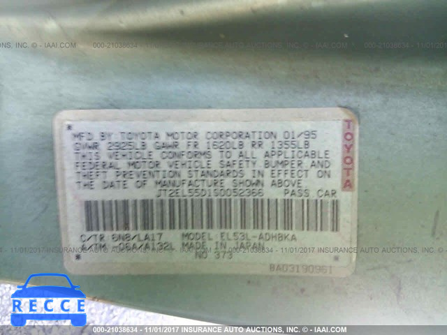 1995 TOYOTA TERCEL JT2EL55D1S0052366 image 8