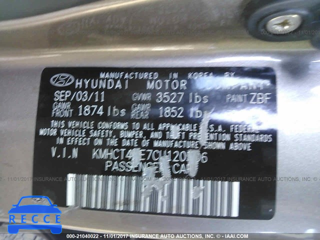 2012 Hyundai Accent KMHCT4AE7CU120506 image 8