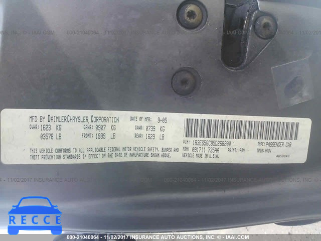 2005 Dodge Neon SXT 1B3ES56C85D268200 image 8