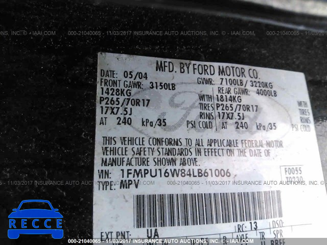 2004 Ford Expedition XLT 1FMPU16W84LB61006 image 8