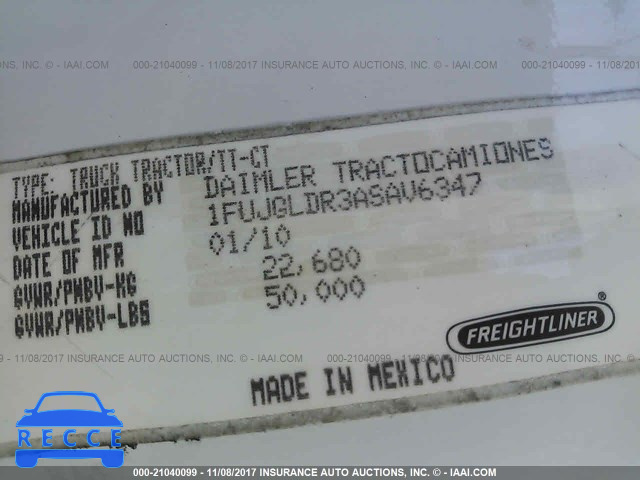 2010 FREIGHTLINER CASCADIA 125 1FUJGLDR3ASAV6347 image 9