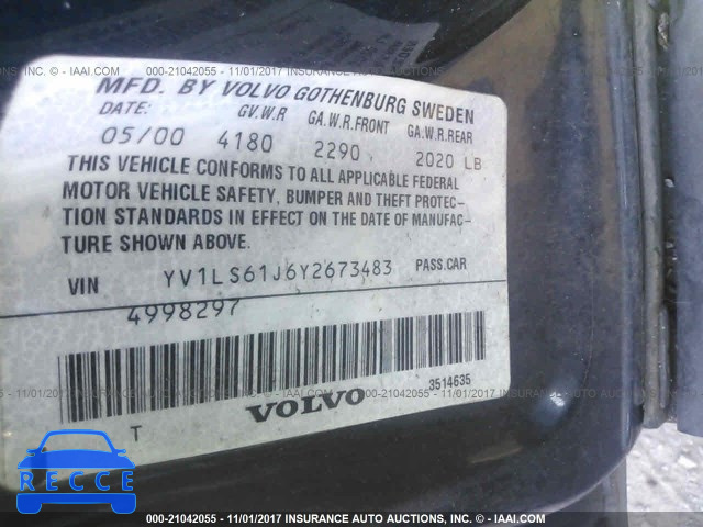 2000 Volvo S70 SE YV1LS61J6Y2673483 image 8