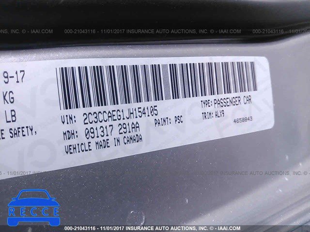 2018 CHRYSLER 300 2C3CCAEG1JH154105 image 8