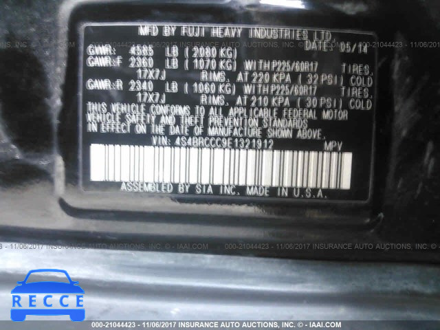 2014 Subaru Outback 2.5I PREMIUM 4S4BRCCC9E1321912 Bild 8