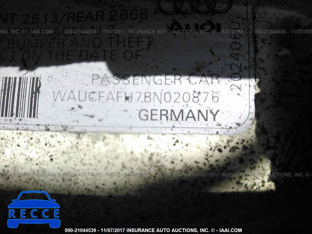 2011 Audi A5 PREMIUM WAUCFAFH7BN020876 Bild 8