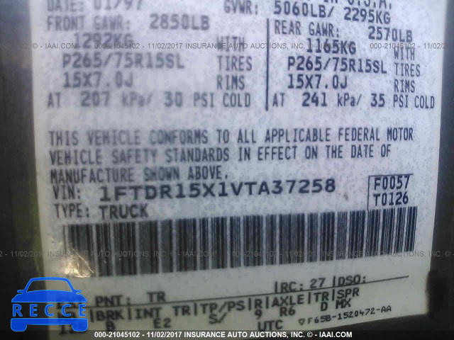 1997 Ford Ranger 1FTDR15X1VTA37258 image 8