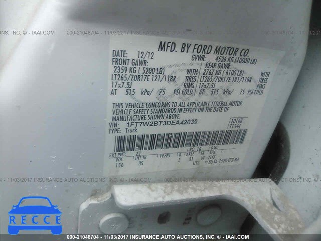 2013 Ford F250 SUPER DUTY 1FT7W2BT3DEA42039 image 8