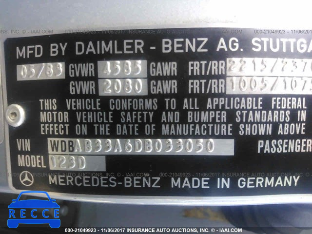 1983 Mercedes-benz 300 DT WDBAB33A6DB033050 зображення 8