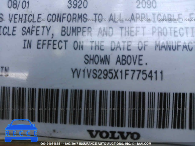 2001 Volvo S40 YV1VS295X1F775411 image 8