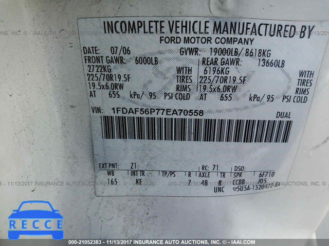 2007 Ford F550 SUPER DUTY 1FDAF56P77EA70558 image 8