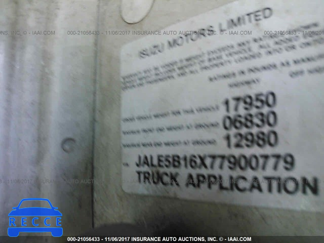 2007 ISUZU NQR JALE5B16X77900779 image 9