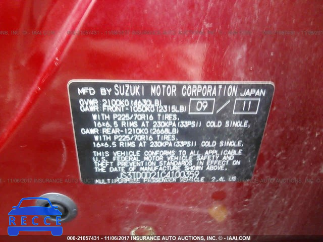 2012 Suzuki Grand Vitara PREMIUM JS3TD0D21C4100359 image 8