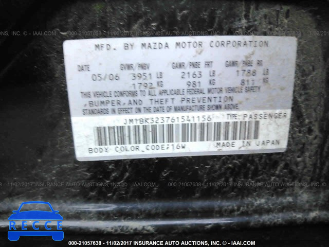 2006 Mazda 3 JM1BK323761541156 image 8