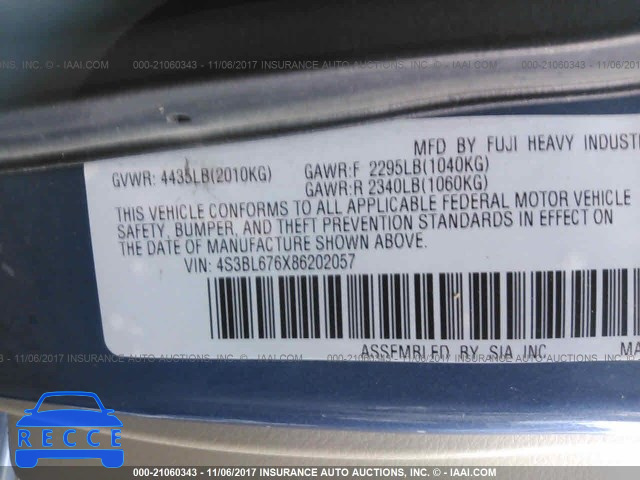 2008 Subaru Legacy GT LIMITED 4S3BL676X86202057 зображення 8