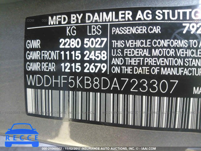 2013 MERCEDES-BENZ E 350 WDDHF5KB8DA723307 image 8