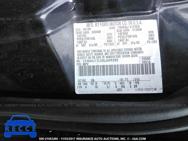 1999 Ford Expedition 1FMRU17L5XLA09282 image 8