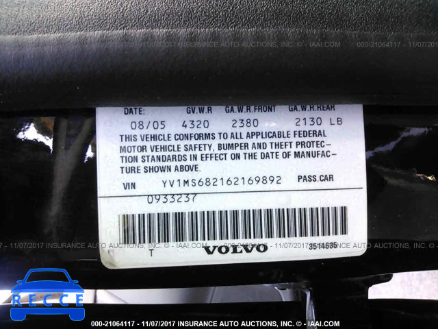 2006 Volvo S40 T5 YV1MS682162169892 image 8