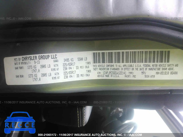 2014 JEEP CHEROKEE LATITUDE 1C4PJMCS6EW122141 image 8