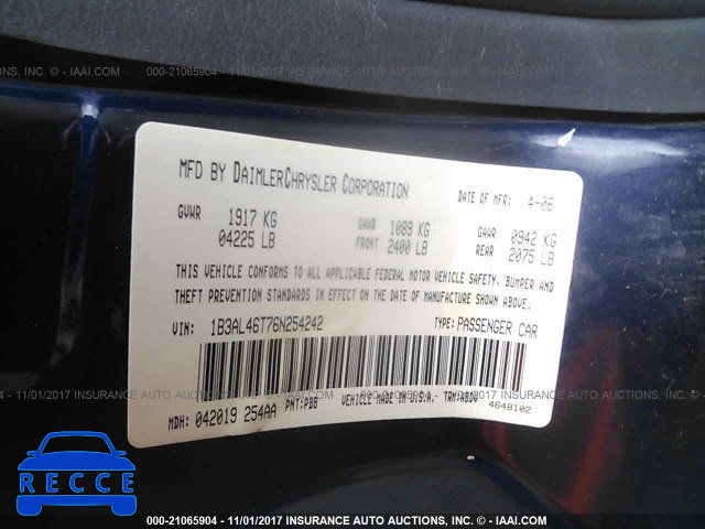 2006 Dodge Stratus SXT 1B3AL46T76N254242 image 8