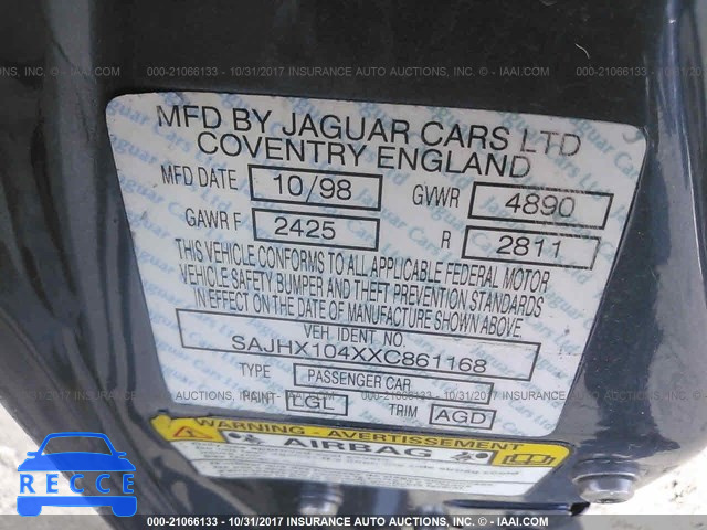 1999 Jaguar XJ8 SAJHX104XXC861168 image 8