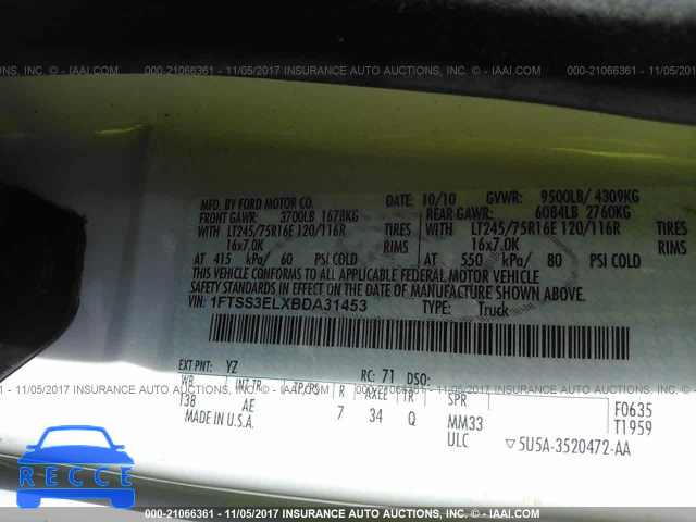 2011 Ford Econoline 1FTSS3ELXBDA31453 image 8