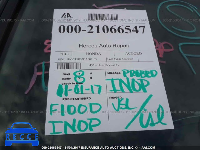 2013 Honda Accord 1HGCT1B33DA002165 image 6