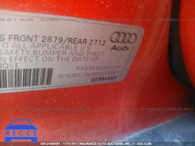 2006 Audi A6 S-LINE 3.2 QUATTRO WAUEG74F86N034091 Bild 8